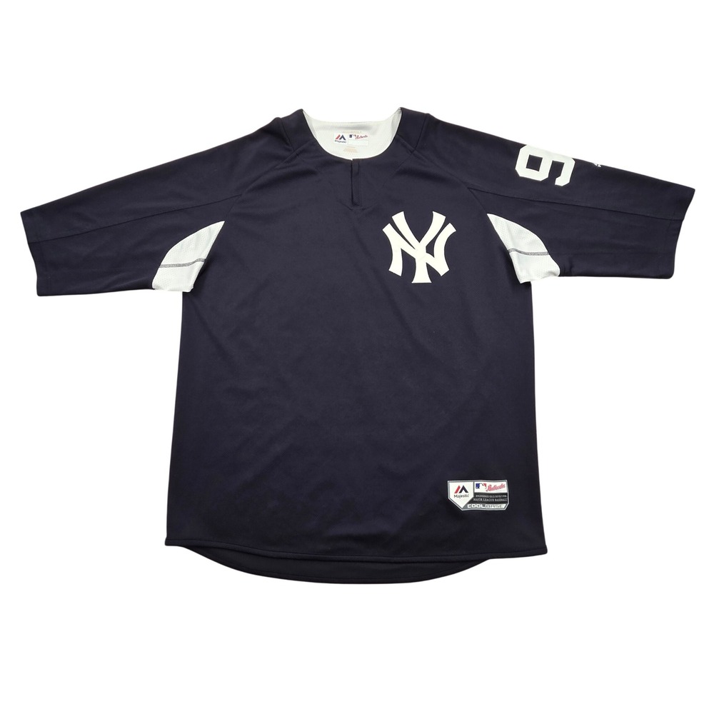 Majestic New York Yankees Aaron Judge 99 Blue Practice Batting Jersey XL